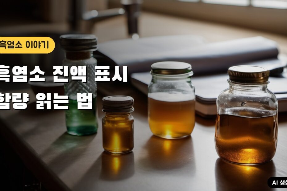 흑염소 진액 함량 표시 읽는 법
