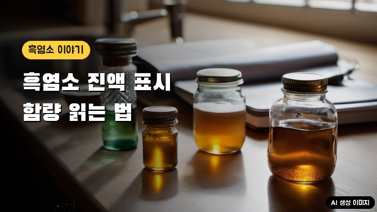 흑염소 진액 함량 표시 읽는 법