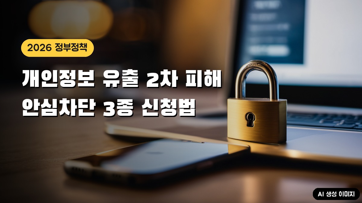 개인정보 유출 2차 피해 특별대응기간: 10월 6일부터 11월 6일, 안심차단 3종, 파인 등록