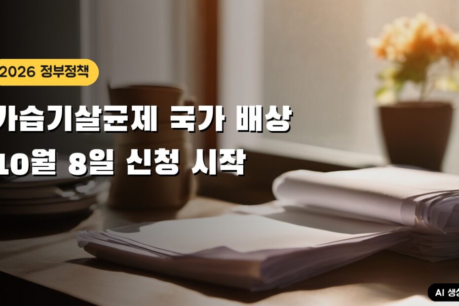 가습기살균제 국가 배상: 10월 8일부터 6개월간 신청