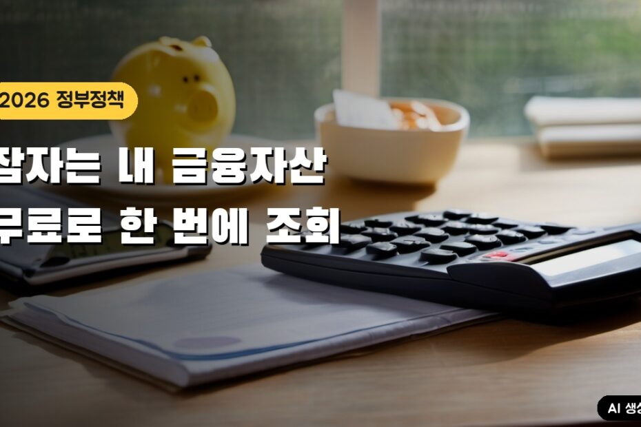 잠자는 금융자산 찾기: 계좌통합관리서비스로 한 번에 조회